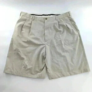 Pro Tour Golf Shorts Adult 40 Ivory Pleated Front Lightweight Men's 40
